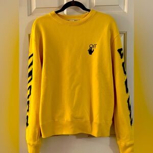 EUC Off White Yellow Crewneck Sweatshirt